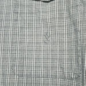 Vintage Nautica Gray Checkered Shirt Mens XL P16
